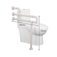 Limaomao Toilet Safety Rails Handrail Safety Auxiliary Armrests Toilet Stabilization for Handrails Special Hand Safety Handle Seat (White, Yellow) (Color : White, Size : 60x70cm)