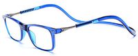 Anti-Reflective Magnetic Reading Glasses Adjustable Front Connect Reader(Blue05/Coated Lens 250)