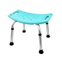 BINZHI Shower Chair, Thick Aluminum Alloy Elderly Pregnant Women with Disabled Bathroom Chair Height Adjustable Invisible handrail Green, White Bedside Toilet (Color : Green)