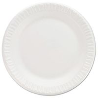 Solo 7PWCR Non-Laminated Foam Dinnerware, Plates, 7"Diameter, White,125/Pack,8/Carton