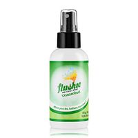 Flushie Pre-Toilet Sprays 4-Ounce Bottle, Unscented Toilet Spray, Bathroom Deodorizer, Poop Spray, Before You Go Spray, Perfect for Travel 4oz