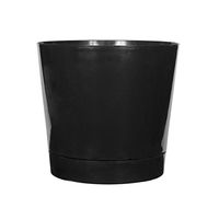Full Depth Round Cylinder Pot, Black, 10-Inch