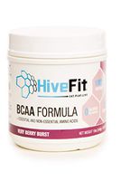 100% All Natural BCAA Powder Formula Berry Flavor Amino Acids Intra-Workout for Muscle Recovery 30 Servings by HiveFit