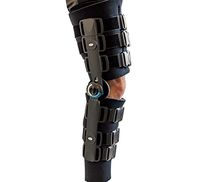 United Ortho Post Op Range of Motion Knee Brace with Full Foam, Regular, Black