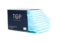 TOP Organic Cotton Ultra Thin Menstrual Pad with Wings - Super/Night Absorbency - 100% Certified Organic Cotton Feminine Pads for Women and Teen Use - Plant Based & Biodegradable Period Pads