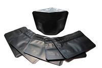 25 Ziplock Smell-Proof Disinfectant Wipes Bags 5"x3.5" (Black/Unmarked/Disposable)