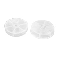 uxcell PP Outdoor Travel 6 Compartments Tablet Pill Organizer Dispenser Box Case 2 Pcs