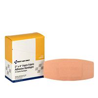 2" X 4" Fabric Adhesive Bandages, 25 Per Box - Emergency Kit Trauma Kit First Aid Cabinet Refill