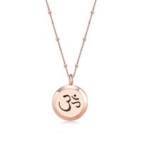 Mesinya Rose Gold Color 316L S.Steel Essential Oils Aromatherapy Diffuser Locket Necklace 20'' Chain (Yoga 1'')