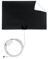 Taktick HDTV Antenna -Indoor Amplified Ultra Thin - Upgraded Version with 35 Mile Range and 15ft Coax Cable -Black and White - Reversible
