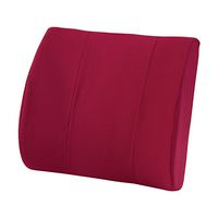 DMI Contour Lumbar Back Support Cushion Pillow for Bucket Seats for Car Seat Back Pain Relief, Burgundy