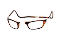 CliC Magnetic Closure Reading Glasses XXL with Adjustable Headband Tortoise 1.50