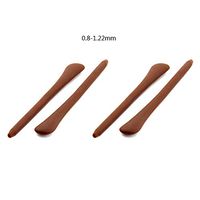 2 Pairs Eyeglass Anti-Slip Silicone Holder - Glasses Ear Hook Retainer Sleeve for Thin Metal Eyeglass Legs (Brown)