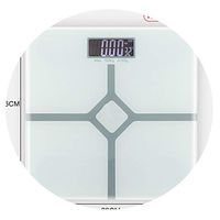 Bathroom Scales Floor Body Smart Electric Digital Weight Health Scale Tempered Glass LCD Display 180 Kg / 50 G,26X26Cm White
