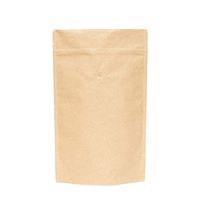 AwePackage High Barrier Natural Kraft Paper Stand up Zipper Coffee Pouch Bag with Valve (100, 16 OZ)
