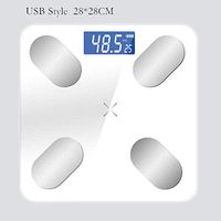 Luckya Weighing Scale Compact Body Scale, Scientific Smart Electronic LED Digital Weight Bathroom Balance with Bluetooth App, 180Kg / 400Lb White