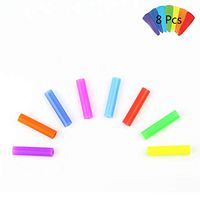 8 Pcs Silicone Tips Food Grade Straw Tips Anti-Scald Reusable Metal Straws Nozzles for 1/4 Inch Wide(6Mm Outer Diameter) Stainless Steel Straws