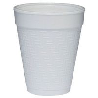 Dart Container 10KY10 10 oz. White Foam Embossed Cup - 1000 per case