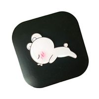 HEALIFTY Contact Lens Case Rabbit Spectacle Case Holder Lenses Storage Box Container (Black Whole Rabbit)