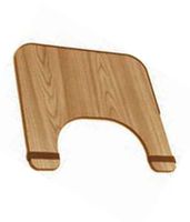 Fabrication Wheelchair Tray with Rim and Straps, 24" x 20", Wood Finish