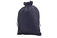 Sansam 10pcs 17.0x23.0cm/6.8''x9.2'' Big Size Black Drawstring and Lining Hemp/Hessian Bags, Jewelry Pouches, Wedding Favors, Jewelry Packing, Gift Bags