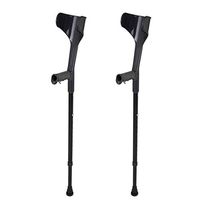 Qucasyl Ergonomic Light Weight Forearm Crutch, Aluminum, Adult,Height Adjustable 30-45.2Inch,Weight Capacity 220 Lbs,2pcs