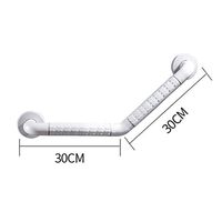 WAOBE Shower Anti-Slip Handrail, 304 Stainless Steel Bathroom Railing Elderly Person and Disabled Wall Handrail, Accessible Handrail for Bathroom, Corridor, Guard (30/45/60/70 cm),White,30X30cm