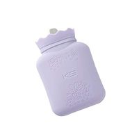 RUKAZA Heating Bottle Environmental Silicone Hot Water Bag with Knit Cover-Great for Pain Relief, Hot & Cold Therapy-Gift for Girls Babys, Christmas, Gift Exchange Pary (Purple, Short)