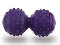 Silicone Peanut Massage Ball Deep Tissue Massage Tool for feet Back Therapy Trigger Point Body Yoga Fitness Myofascial Release Crossfit Tool (Purple)