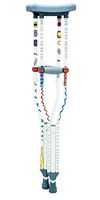 Color Underarm Medical Walking Crutches (Pair) for Kids, Youth or Adult 1- Pair (Signature White)