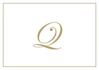 Thank You Notes Personalized Stationery Note Cards for Thank You Note Monogrammed Initial Box of 8 Gold Letter Q