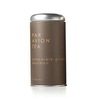 Par Avion Tea Chocolate Ginger Bourbon - Black Tea Blend With Dark Chocolate and Hand-Ground Cinnamon - Small Batch Loose Leaf Tea in Artisan Tin - 4 oz
