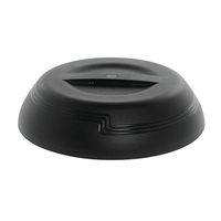 Cambro Shoreline Collection Low Profile Black Plastic Insulated Dome - 10 3/8"Dia x 2 3/4"H