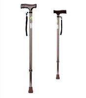 Huapa 1 Pc Crutch Walker Elderly Crutches 10-Step Adjustment Wooden Handle Single Cane Anti-Slip Load Capacity 100 kg for Elderly People