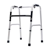 Bseack Rollator Walker Lightweight Walker for Seniors Height Adjustable Folding Walking Frames Removable Accessories for Elderly People Rehabilitation (Color : Without Wheels)