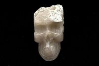 Smokey Quartz Skull Large Rough Cut and Polished Gemstone Carving 1.5 Kilo