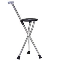 AD Folding Cane Walking Stick Adjustable Chair with Switch Sticks Three Legged Seat Portable for The Elderly