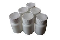 24pcs Empty Portable Plastic Powder Medicine Pill Tablet Bottles Container Holder Case White (15ml)