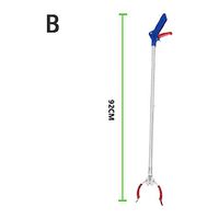 YWAWJ 4 Leaves Multi-Purpose Reach Tool Grip Head Thickened Long Handle Aluminum Alloy Garbage Clip Picker Picking Pliers Sanitation Cleaning Sanitary Household Extended Picker (Size : B)