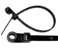 Mighty Tie MT750MH0C 7" UV Black 50-lbs Cable Ties with Mounting Hole - 100 per Package