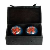 Chinese Gifts/Chinese Cloisonne/Chinese Enamel Crafts/Chinese Cloisonne Health Balls - Goldfish (44mm)