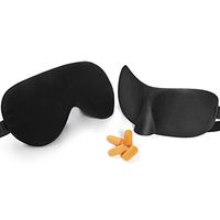 Eye Mask for Sleeping 2PC,Silk Eye Cover for Sleeping&3D Sleep Mask for Lash Extension,Pressure-Free Eye Shades for Travel,Shift Work,Naps,Night Blindfold(Black) (XII)