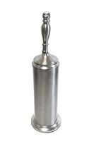 Splash Home Buena Stainless Steel Toilet Brush and Holder, Satin Nickel