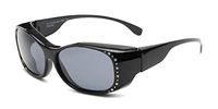 Readers.com: The Allison Large Fits Over Sunglasses by Solar Shield for Women - Black with Smoke, No Magnification