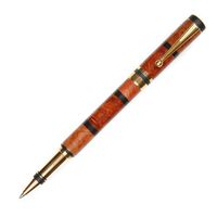 Elite Rollerball Pen - 24kt Gold - Ambonya Burl, Red Mallee & Ebony Inlays