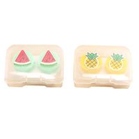 Milisten 2pcs Contact Lens Case Bulk Box Holder Container Soak Storage Kit for Home and Travel (Random Color)