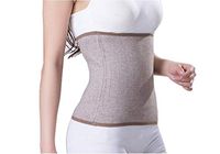Themal Knitted Abdominal Binder Kidney Warmer Stomach Lumbar Lower Back Support Brace Slim Waist Trimmer Wrap Belt Postpartum Belly Band - C Section Surgical Recovery - Warming Pain Relief (Khaki)
