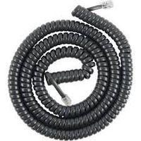 Permo 25 Feet Black Coil Telephone Cord