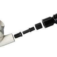 MUXIANG 3 Pcs Black Pipe Tenon Detachable Link Fit Pluggable Stem Replacement Used for Meerschaum Pipe Manufacturing Maintenance and Repairing (Black)