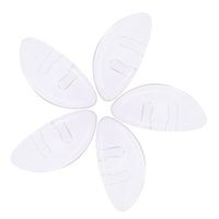 SUPVOX 10 Pairs Silicone Bridge Nose pad Anti-Slip Soft Nose Pads for Eyeglasses Glasses (Transparent)